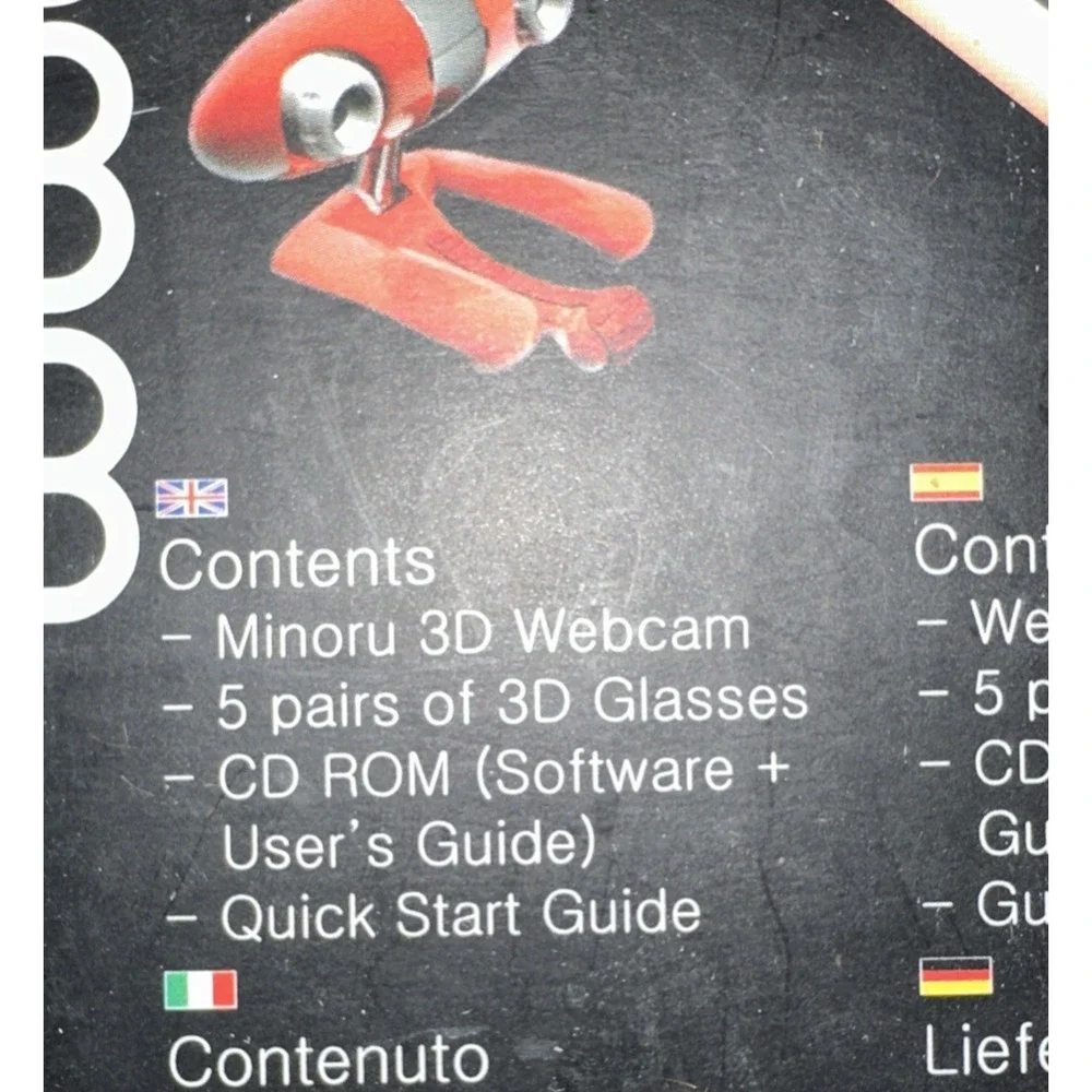MINORU 3D Webcam Double Cameras NIB